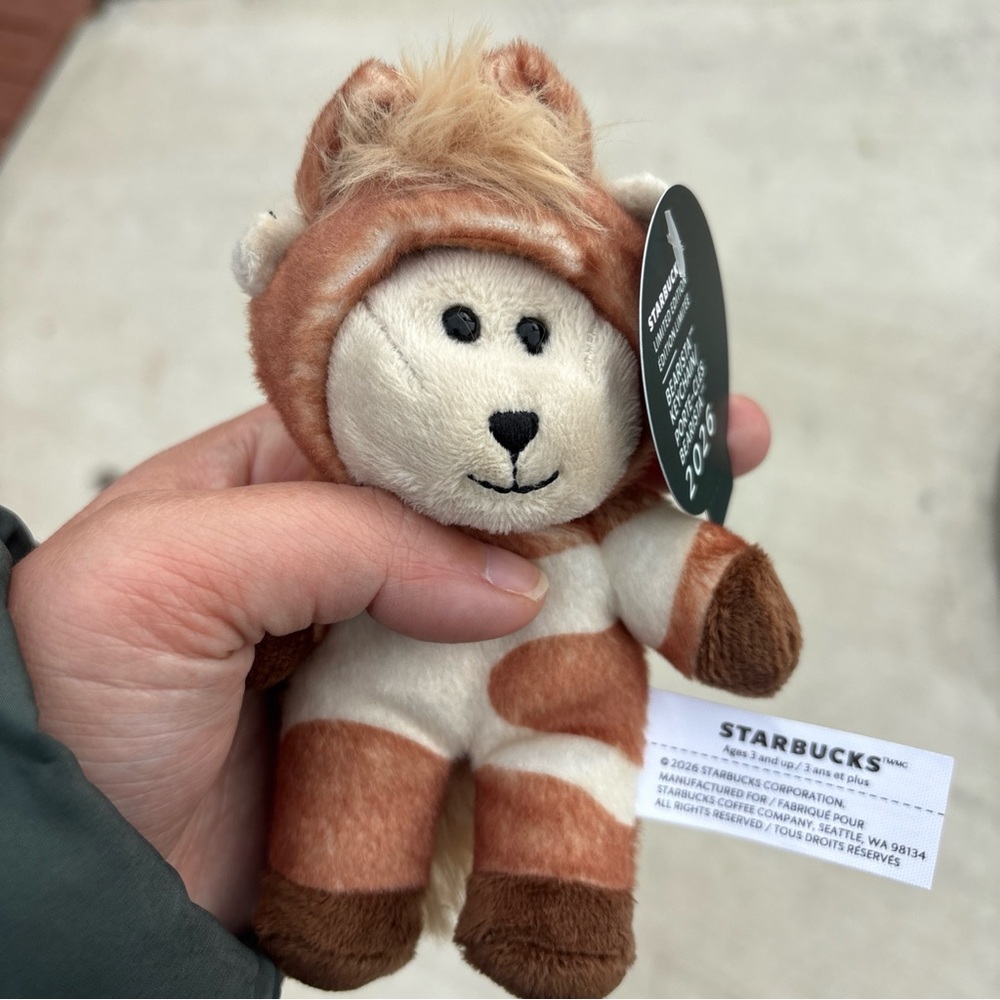 Starbucks YEAR OF THE HORSE Bearista plushie keychain NWT